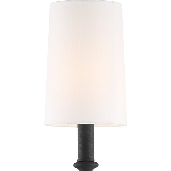 Crystorama 2241-BF One Light Wall Sconce, Black Forged