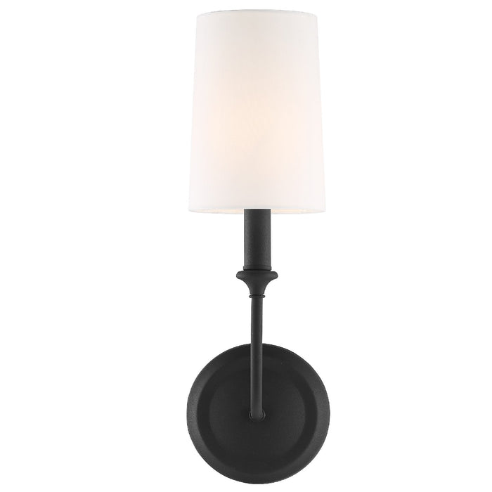 Crystorama 2241-BF One Light Wall Sconce, Black Forged