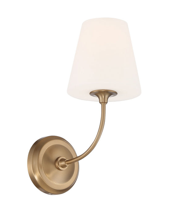 Crystorama 2441-OP-VG One Light Wall Sconce, Vibrant Gold