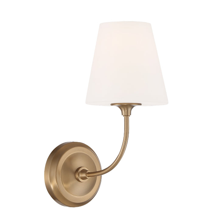Crystorama 2441-OP-VG One Light Wall Sconce, Vibrant Gold