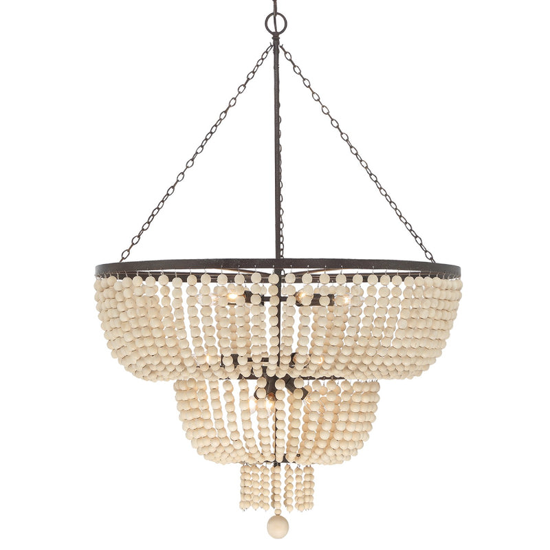 Crystorama 612-FB 12 Light Chandelier, Forged Bronze