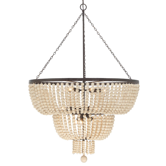 Crystorama 612-FB 12 Light Chandelier, Forged Bronze