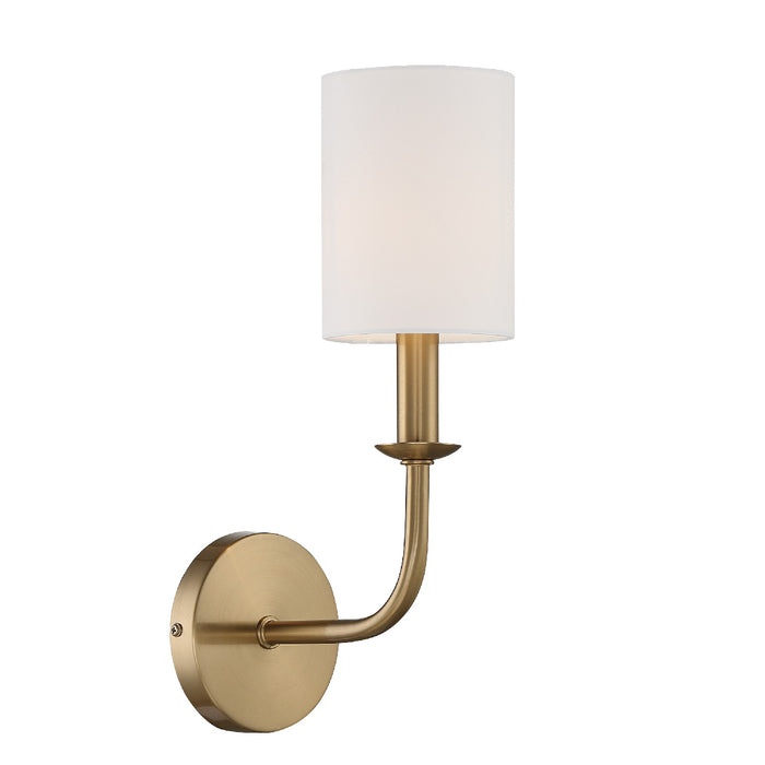 Crystorama BAI-A2101-AG One Light Wall Sconce, Aged Brass