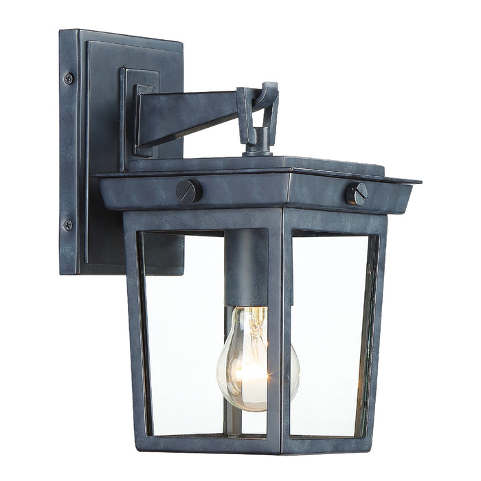 Crystorama BEL-A8061-GE One Light Outdoor Wall Sconce, Graphite
