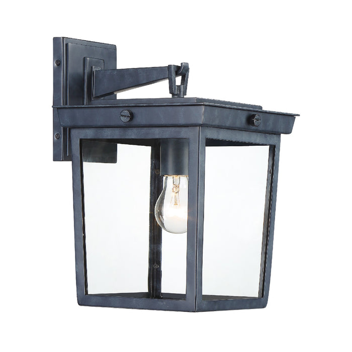 Crystorama BEL-A8062-GE One Light Outdoor Wall Sconce, Graphite