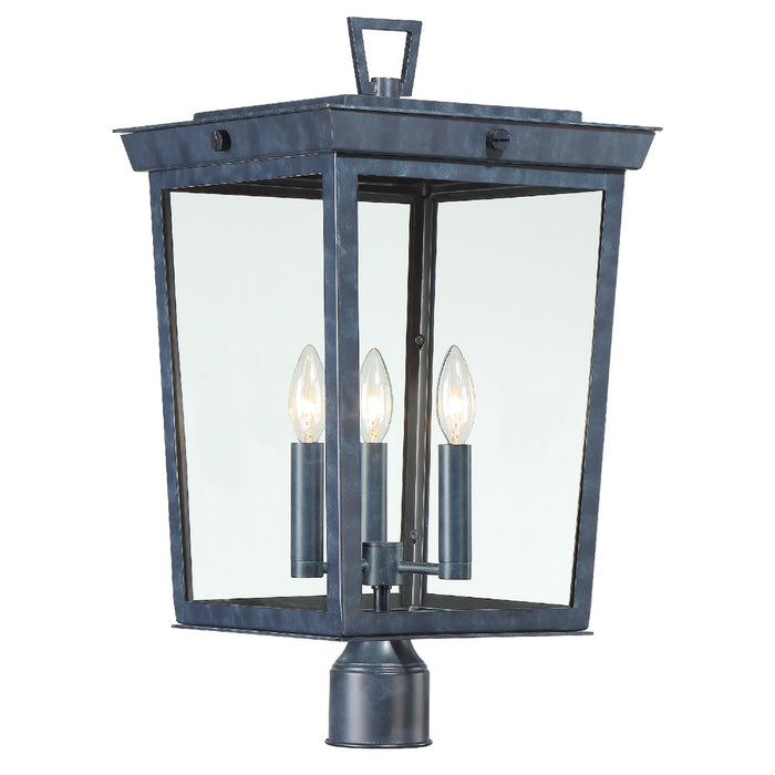 Crystorama BEL-A8069-GE Three Light Outdoor Post Mount, Graphite