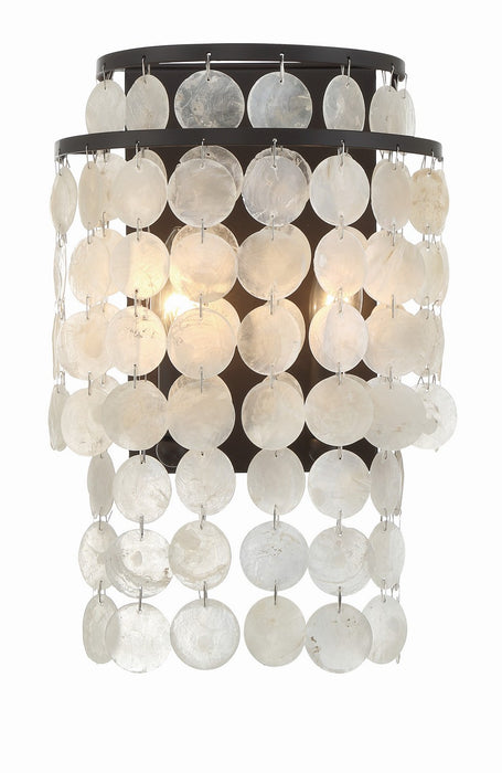 Crystorama BRI-3002-DB Two Light Wall Sconce, Dark Bronze