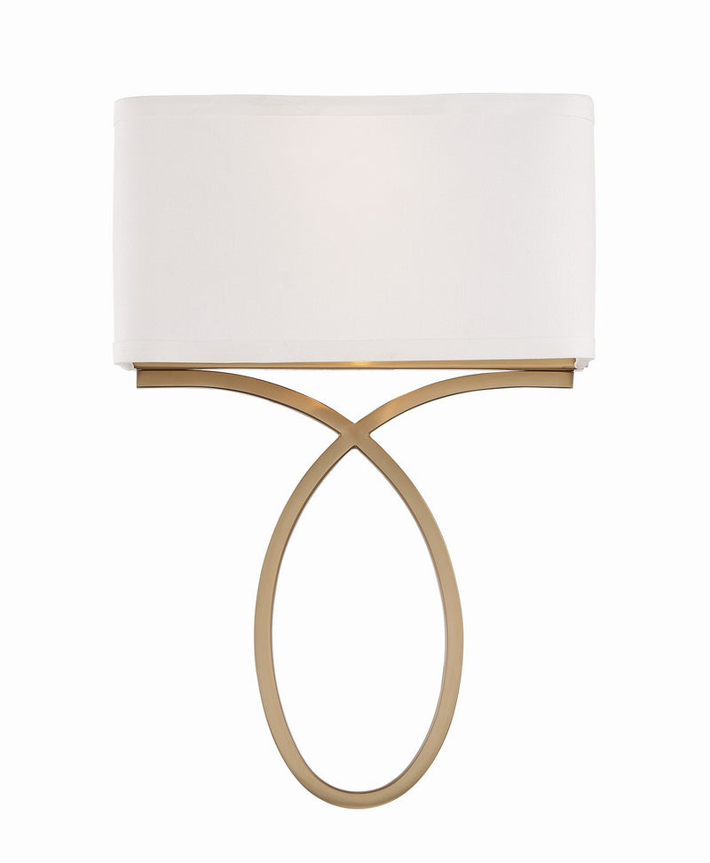 Crystorama BRK-A3702-VG Two Light Wall Sconce, Vibrant Gold