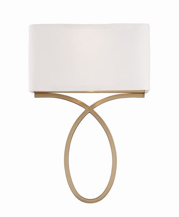 Crystorama BRK-A3702-VG Two Light Wall Sconce, Vibrant Gold