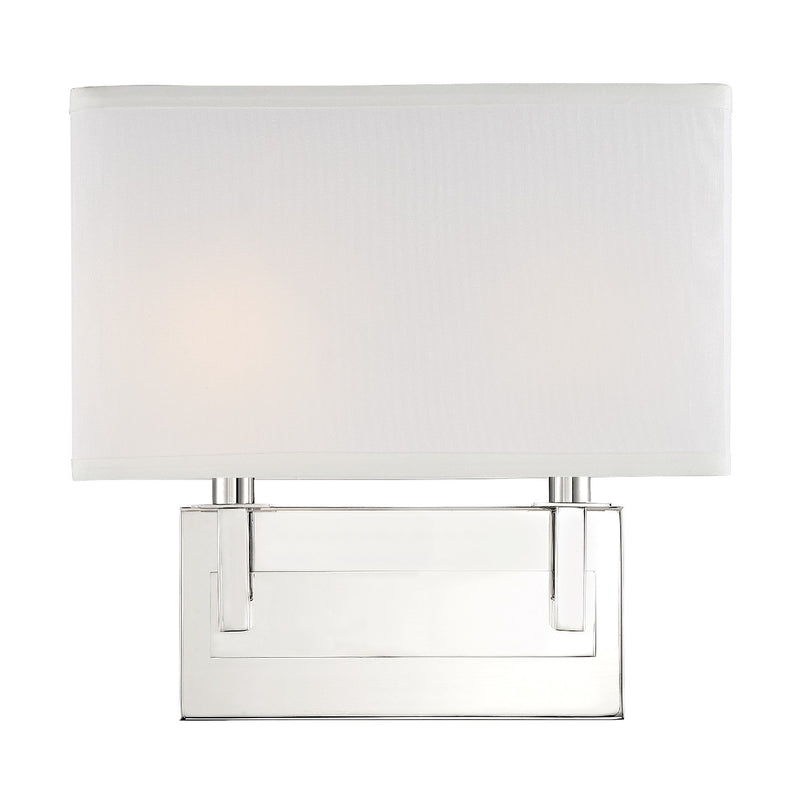 Crystorama DUR-A3542-PN Two Light Wall Sconce, Polished Nickel