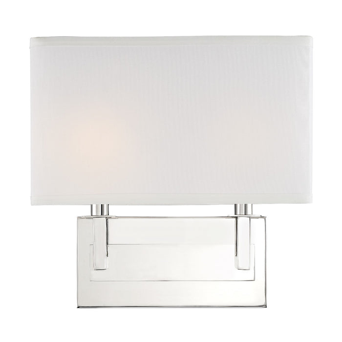 Crystorama DUR-A3542-PN Two Light Wall Sconce, Polished Nickel