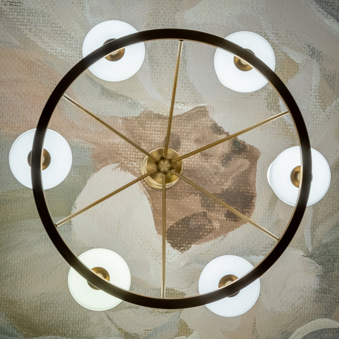 Crystorama KEE-A3006-VG Six Light Chandelier, Vibrant Gold
