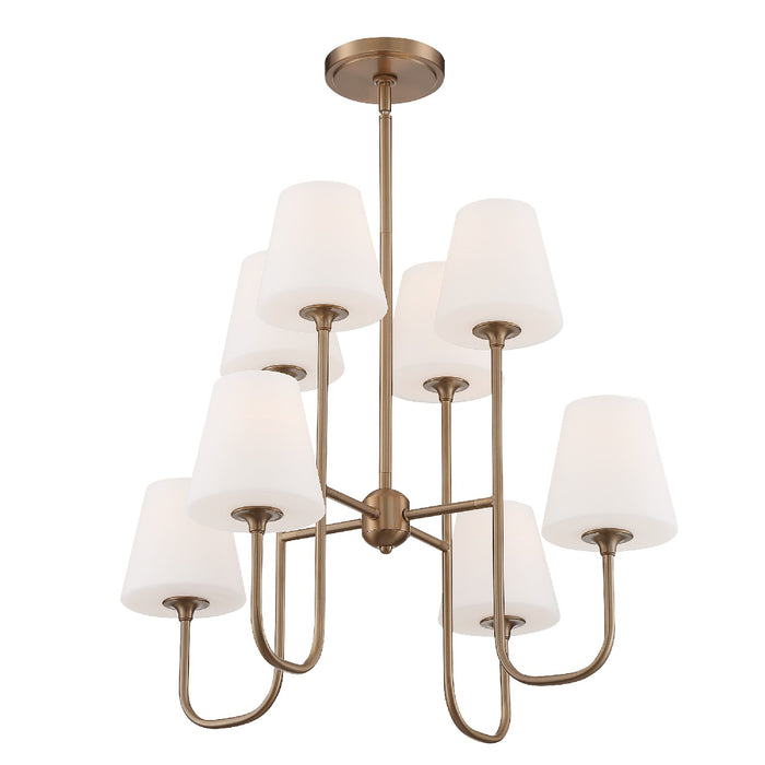 Crystorama KEE-A3008-VG Eight Light Chandelier, Vibrant Gold