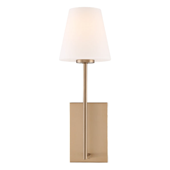 Crystorama LEN-250-OP-VG One Light Wall Sconce, Vibrant Gold