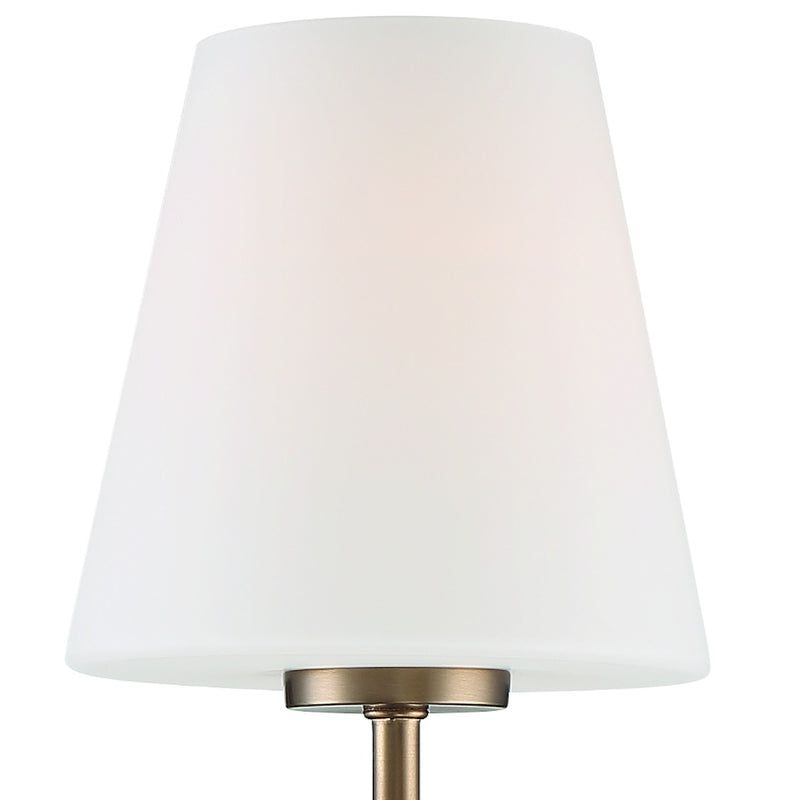 Crystorama LEN-250-OP-VG One Light Wall Sconce, Vibrant Gold
