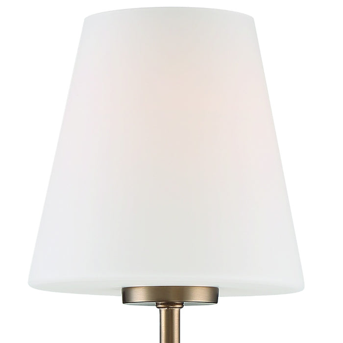 Crystorama LEN-250-OP-VG One Light Wall Sconce, Vibrant Gold