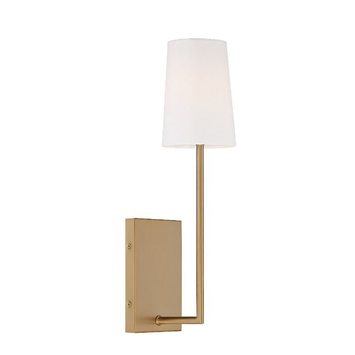 Crystorama LEN-251-VG One Light Wall Sconce, Vibrant Gold