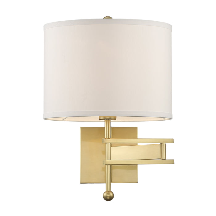 Crystorama MAR-A8031-AG One Light Wall Sconce, Aged Brass