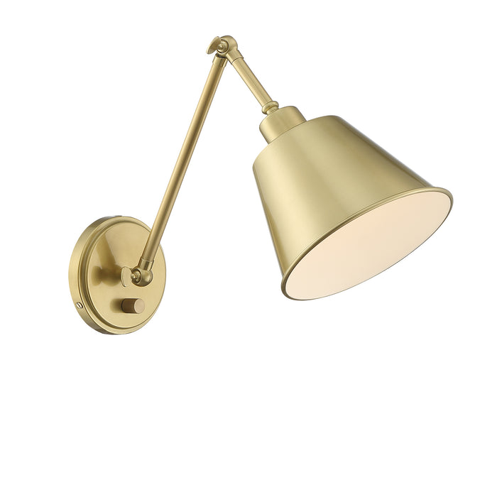 Crystorama MIT-A8020-AG One Light Wall Sconce, Aged Brass