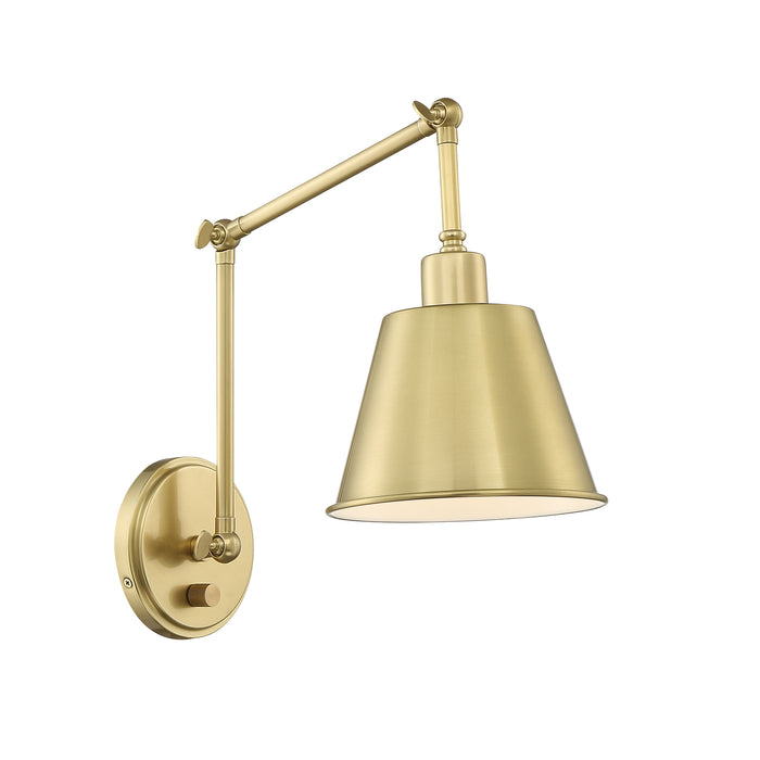 Crystorama MIT-A8021-AG One Light Wall Sconce, Aged Brass