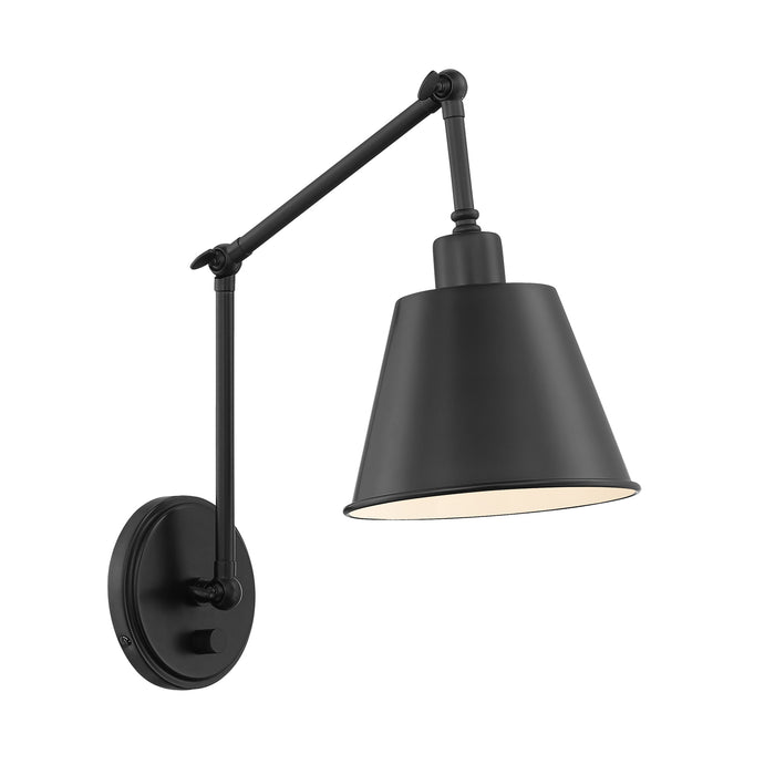 Crystorama MIT-A8021-MK One Light Wall Sconce, Matte Black