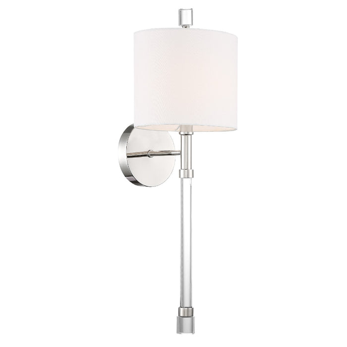 Crystorama RAC-A3501-PN One Light Wall Sconce, Polished Nickel