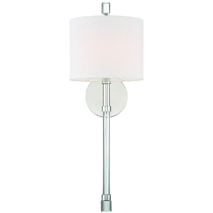 Crystorama RAC-A3501-PN One Light Wall Sconce, Polished Nickel