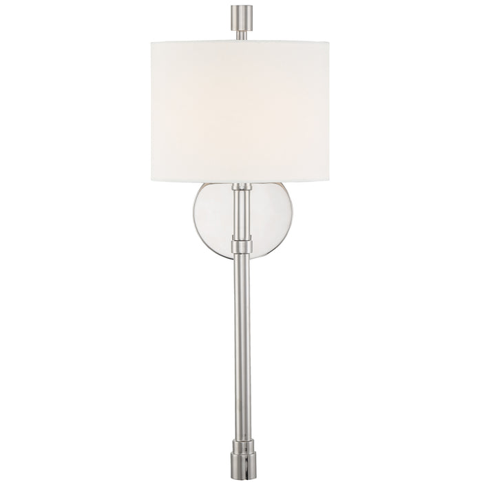 Crystorama RAC-A3501-PN One Light Wall Sconce, Polished Nickel
