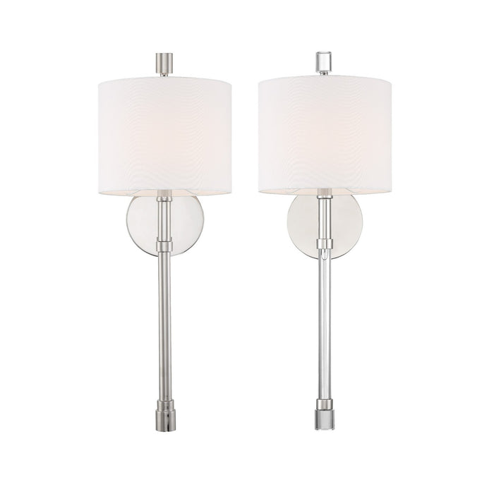 Crystorama RAC-A3501-PN One Light Wall Sconce, Polished Nickel