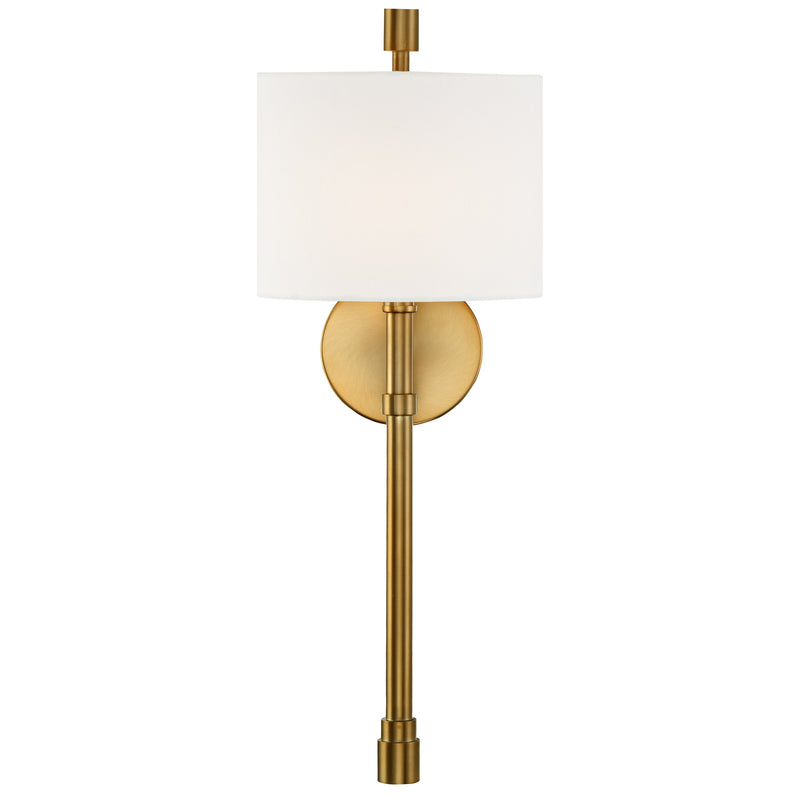 Crystorama RAC-A3501-VG One Light Wall Sconce, Vibrant Gold