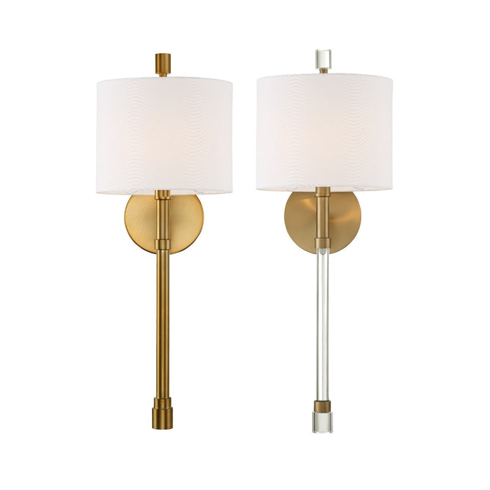 Crystorama RAC-A3501-VG One Light Wall Sconce, Vibrant Gold