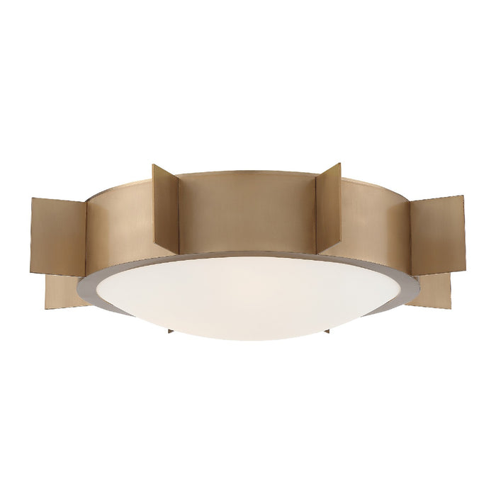 Crystorama SOL-A3103-VG Three Light Flush Mount, Vibrant Gold