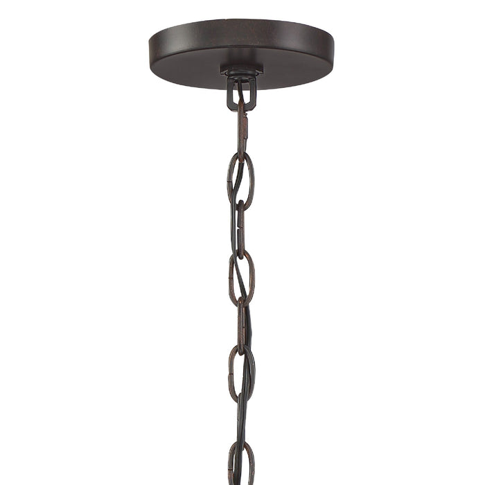 Crystorama ZUC-A9034-EB-GA Four Light Chandelier, English Bronze + Antique Gold