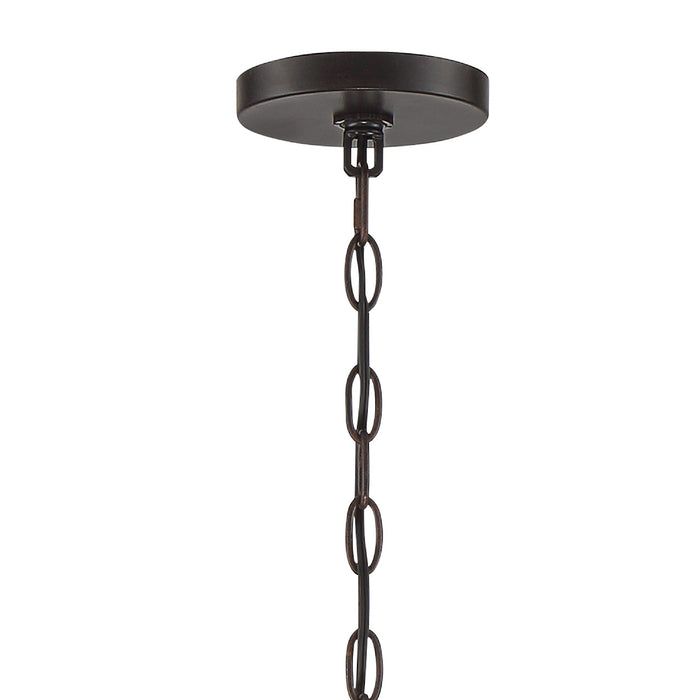 Crystorama ZUC-A9036-EB-GA Six Light Chandelier, English Bronze + Antique Gold