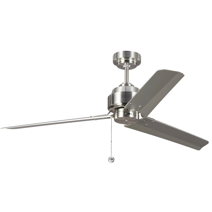 Visual Comfort Fan 3AR54BS 54" Ceiling Fan, Brushed Steel