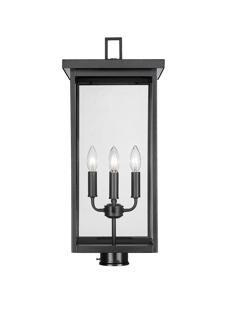 Millennium 42604-PBK Four Light Outdoor Post Lantern, Powder Coated Black