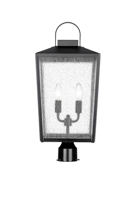 Millennium 42654-PBK Two Light Outdoor Post Lantern, Powder Coated Black