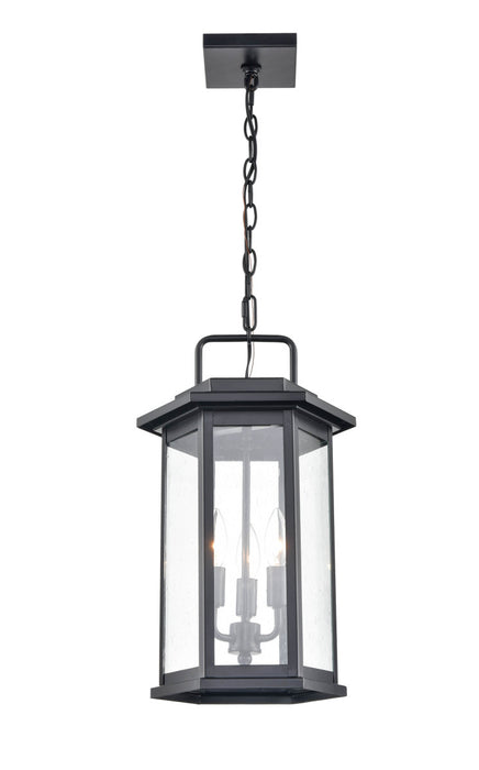 Millennium 2687-PBK Three Light Outdoor Hanging Lantern, Powder Coated Black