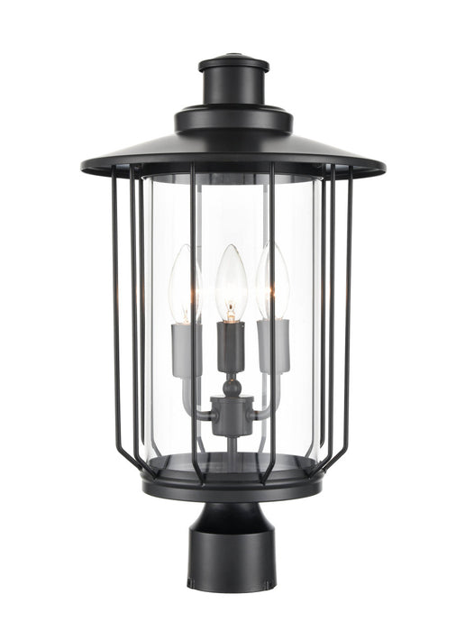 Millennium 2699-PBK Three Light Outdoor Post Lantern, Powder Coated Black