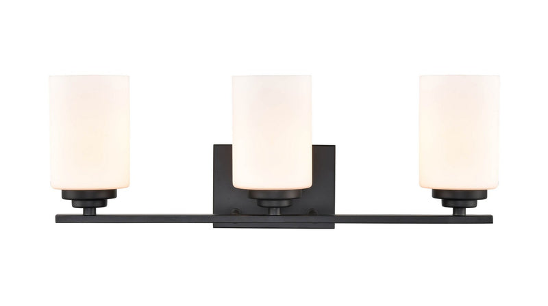 Millennium 3183-MB Three Light Vanity, Matte Black