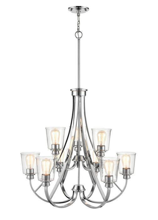 Millennium 3629-CH Nine Light Chandelier, Chrome