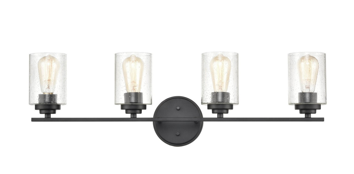 Millennium 3684-MB Four Light Vanity, Matte Black