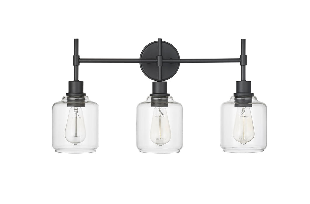 Millennium 46943-MB Three Light Vanity, Matte Black