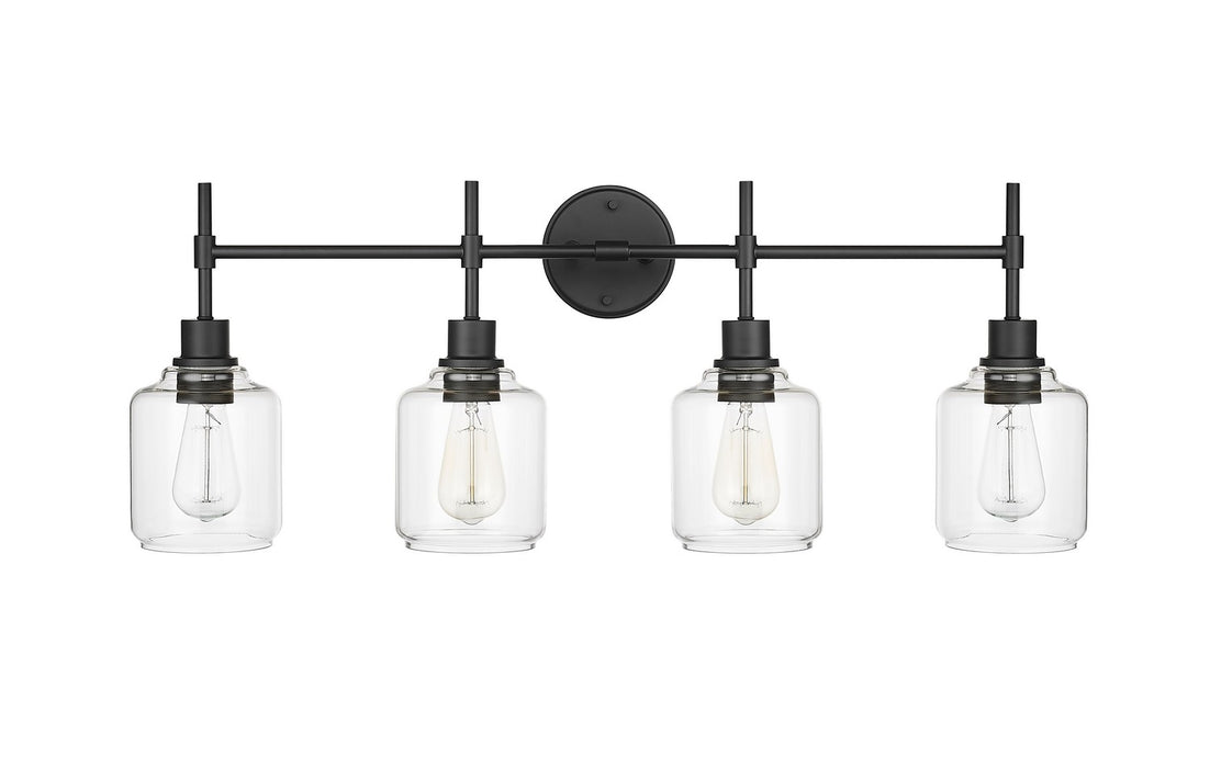 Millennium 46944-MB Four Light Vanity, Matte Black