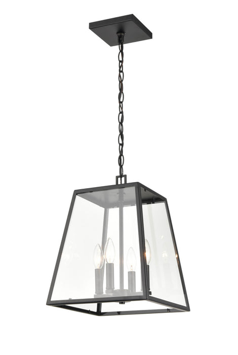 Millennium 8014-PBK Four Light Outdoor Lantern, Powder Coated Black
