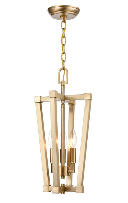 Millennium 9123-MG Three Light Pendant, Modern Gold