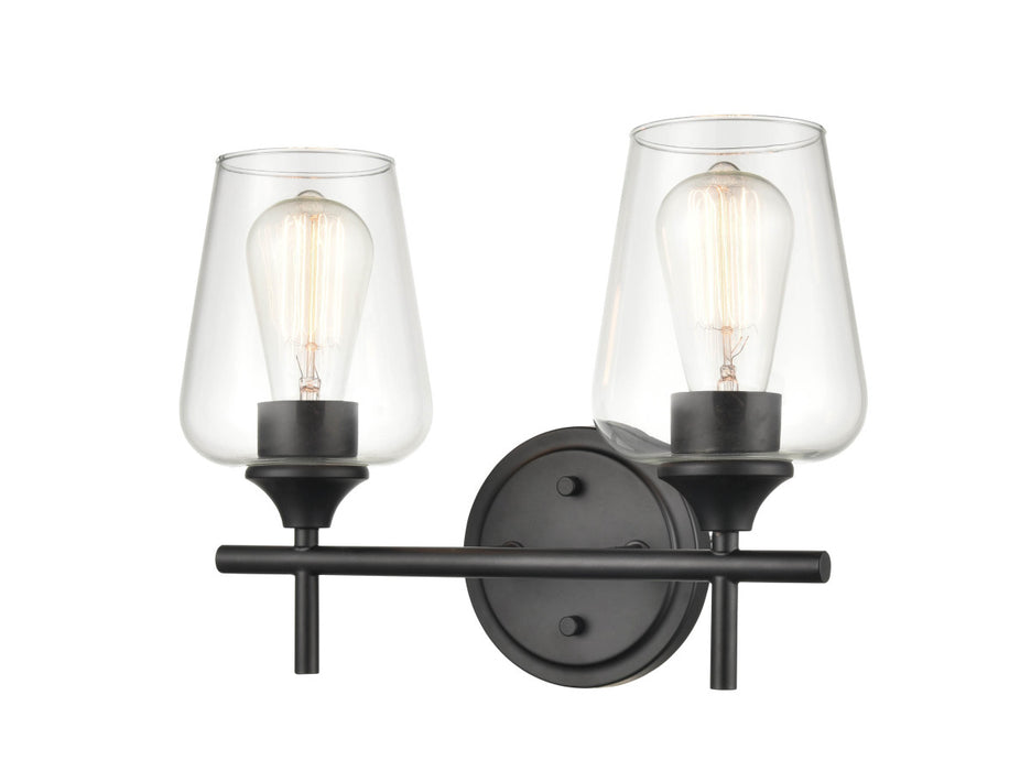 Millennium 9702-MB Two Light Vanity, Matte Black