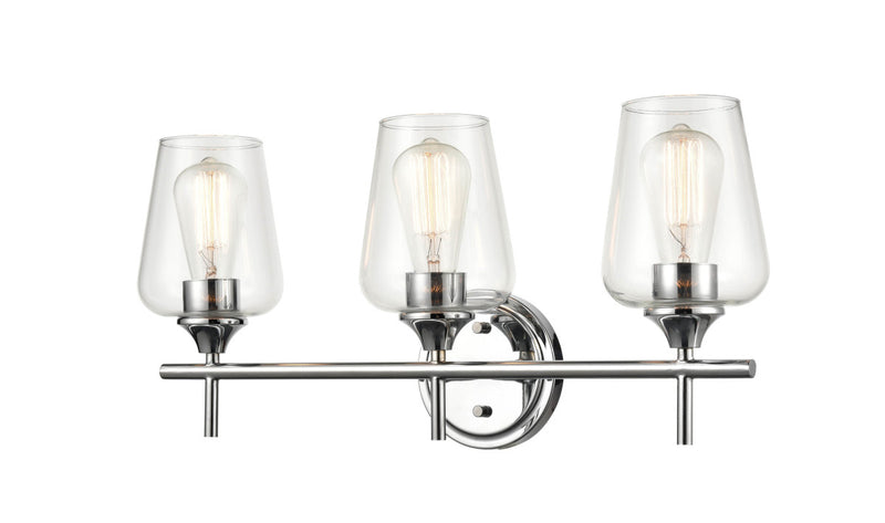 Millennium 9703-CH Three Light Vanity, Chrome