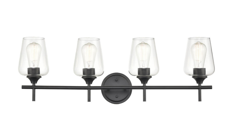 Millennium 9704-MB Four Light Vanity, Matte Black