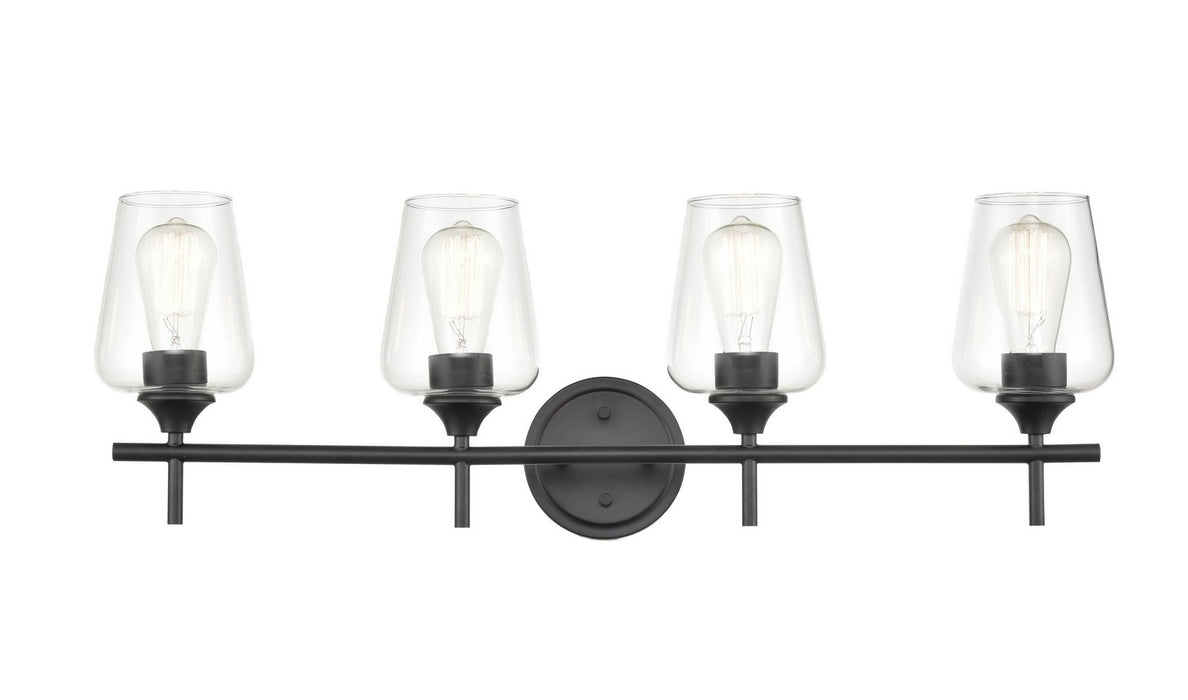 Millennium 9704-MB Four Light Vanity, Matte Black